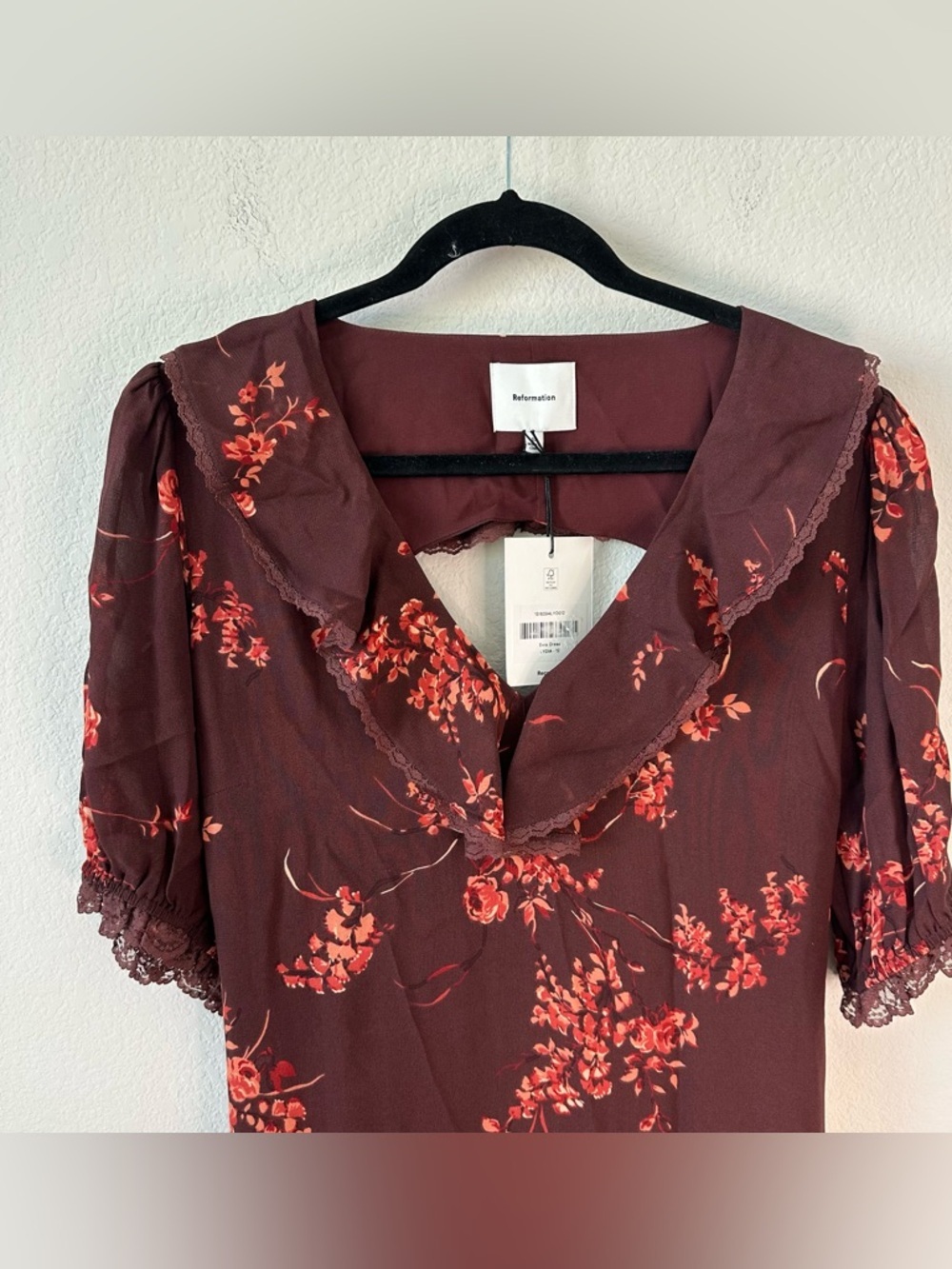 Reformation Evra Lace Trim
Lydia Midi Dress In Maroon Red SZ US 12 NWT - Picture 3 of 8